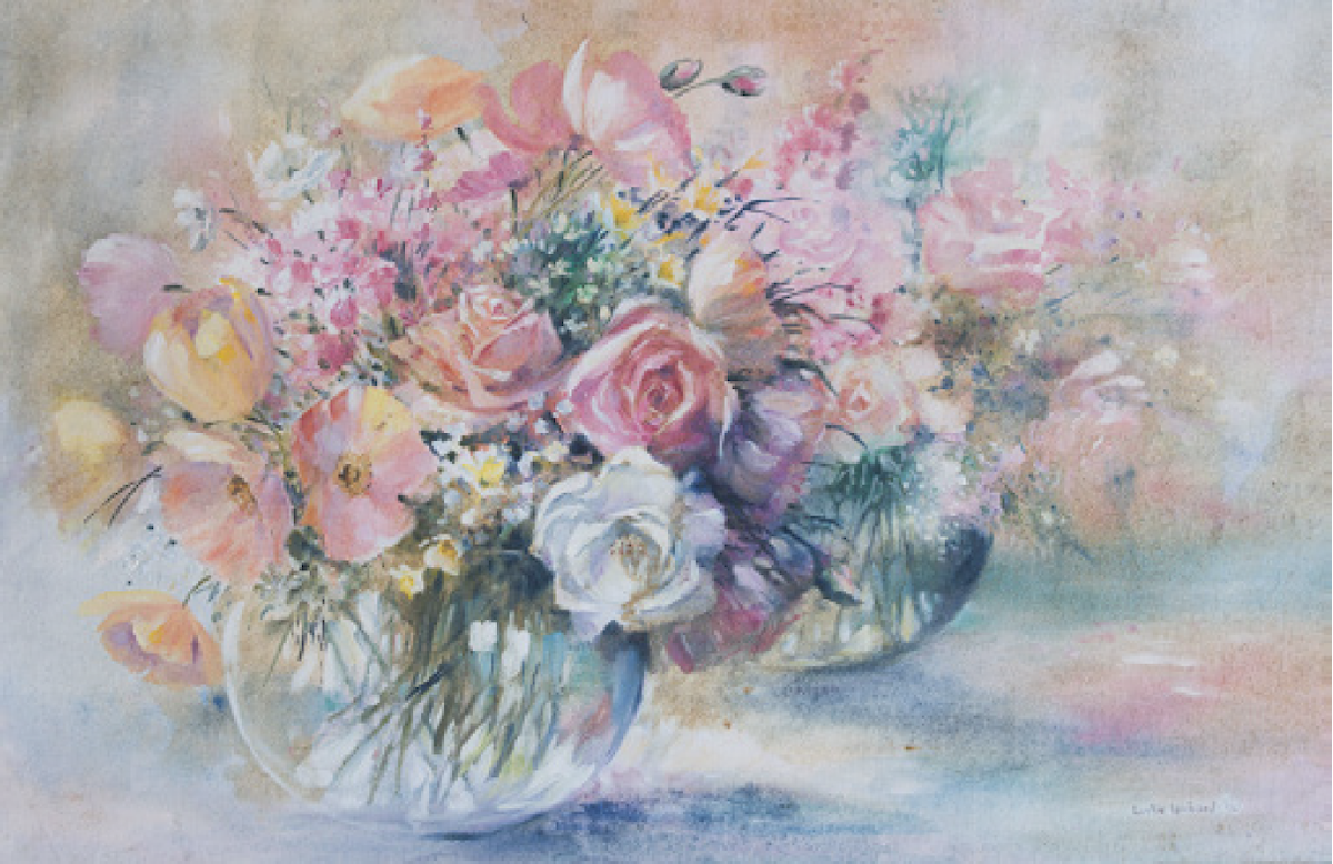 2. Still life - Linkie Lombard Flowers - Oil on board - 50 x 75cm - R9,800